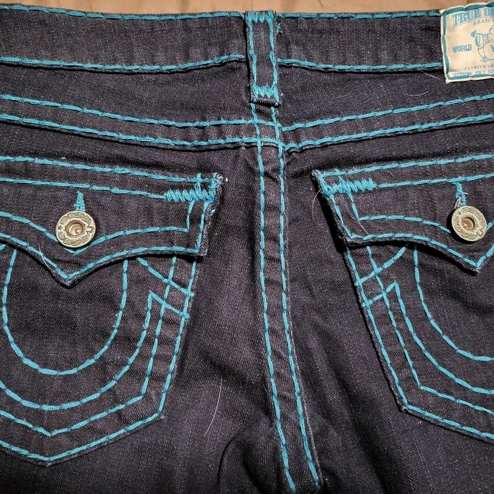 True Religion Women's Joey Super T Dark Blue 30x34